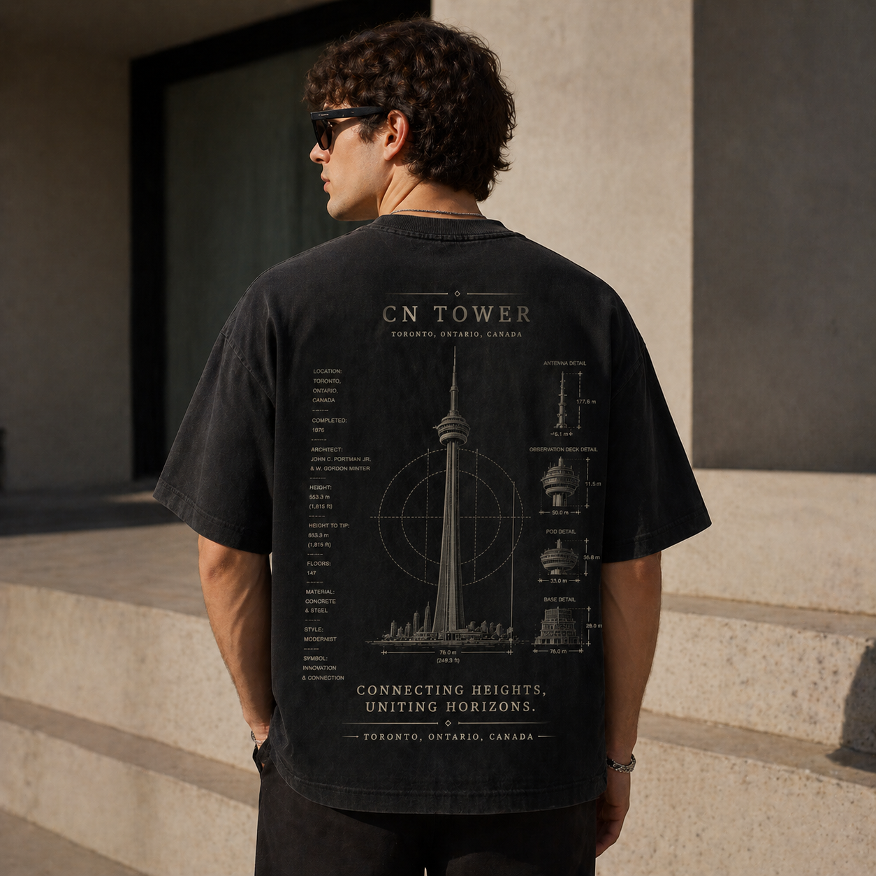 {{ product.title }} vintage blueprint t-shirt back print {{ shop.name }}