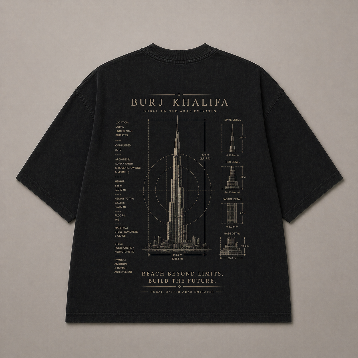 {{ product.title }} vintage blueprint t-shirt back print {{ shop.name }}